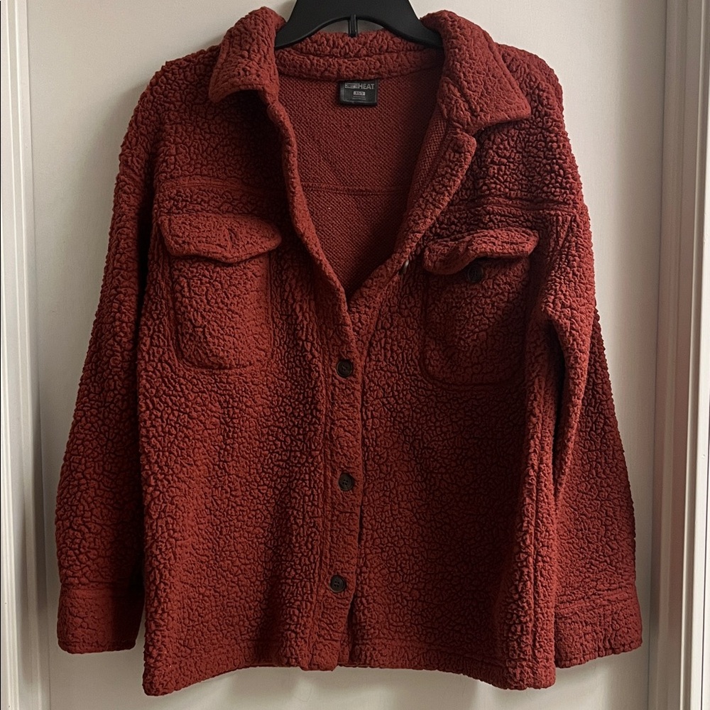 32 Degrees Women's Teddy Jacket in Rich Burgundy